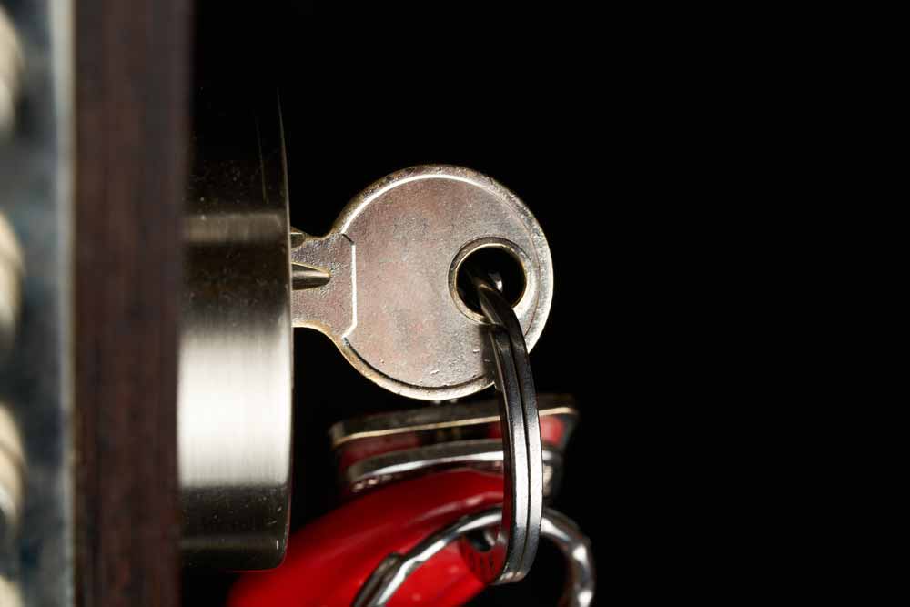 key in the door lock