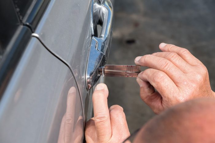 unlocking car door